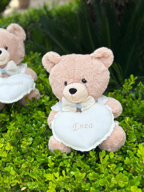 Osito de peluche personalizable hecho a mano – 30 cm – Hecho a mano con accesorios personalizados
