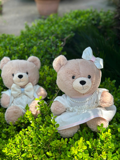 Osito de peluche personalizable hecho a mano – 30 cm – Hecho a mano con accesorios personalizados