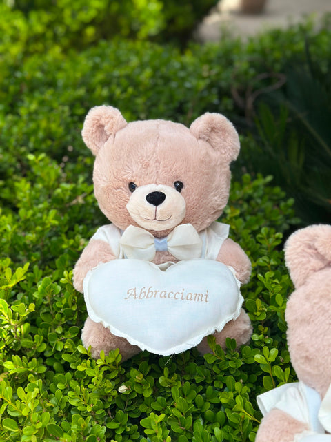Osito de peluche personalizable hecho a mano – 30 cm – Hecho a mano con accesorios personalizados