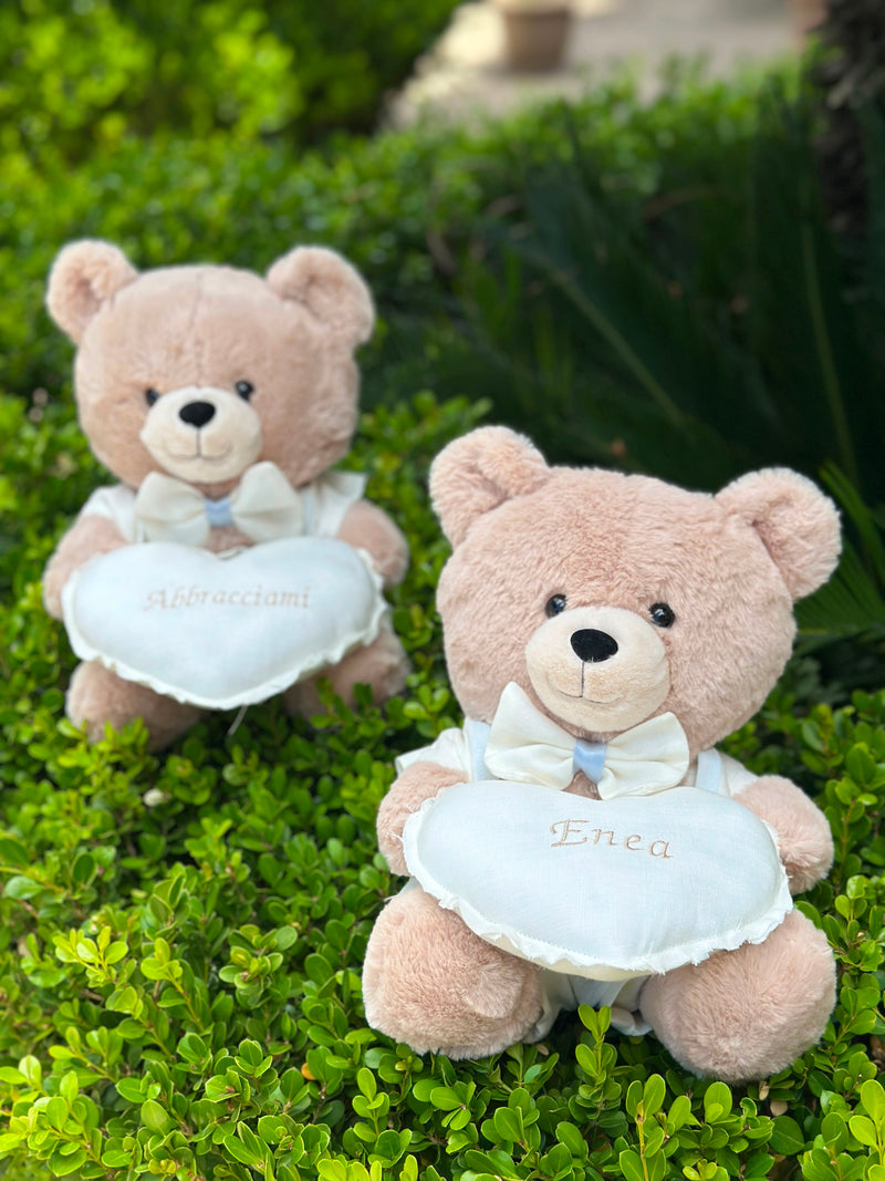Orsetto artigianale personalizzabile 30cm - Kaluka Shabby Chic
