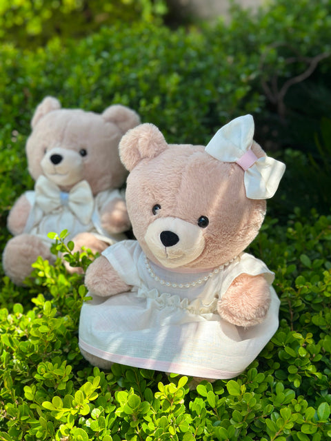 Osito de peluche personalizable hecho a mano – 30 cm – Hecho a mano con accesorios personalizados