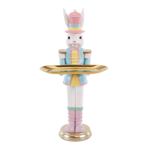 Coniglio Schiaccianoci con Vassoio 45,5 cm Multicolor Oro - Goodwill