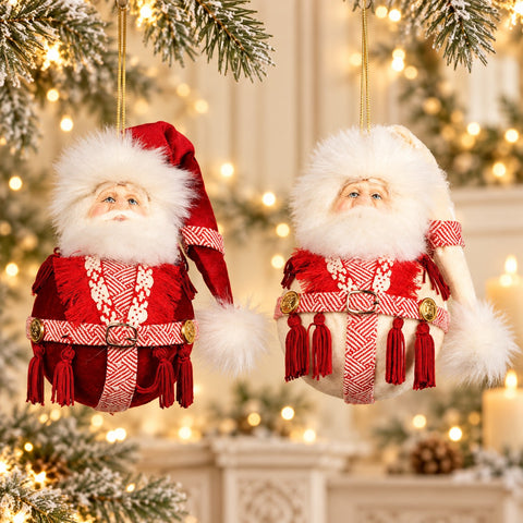 Palla di Natale con Babbo Natale Rosso o Bianco Collezione Lapland Winter – Goodwill, Ø 18cm