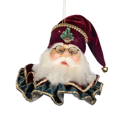 Addobbo Testa Babbo Natale Schiaccianoci 17cm