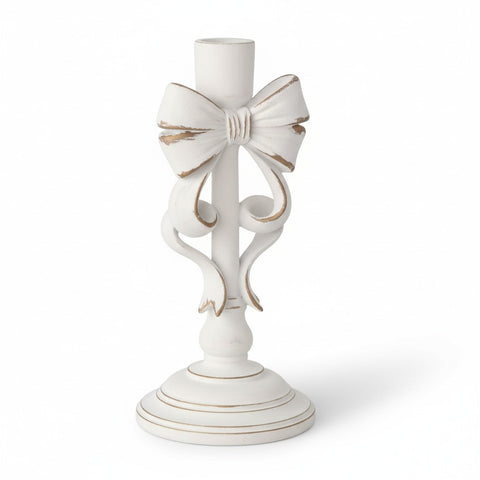 Portacandela con Fiocco Shabby Chic L'Arte di Nacchi - 12x26x12 cm