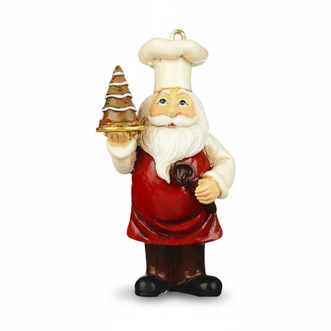 Decorazione Natalizia Babbo Natale Chef – 9 cm (2 varianti, Goodwill)