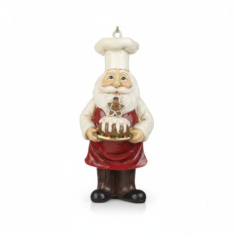 Decorazione Natalizia Babbo Natale Chef – 9 cm (2 varianti, Goodwill)