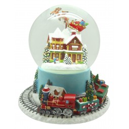 120mm Snow Globe "Santa Claus with Sleigh"