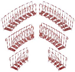Set 6 Scale Grand Staircase – Goodwill by Mark Roberts – Rosso/Bianco – 41-56 cm