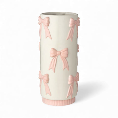 Vaso con Fiocchi Shabby Chic in Ceramica – L’Arte di Nacchi – Varianti 24,5 cm e 29,5 cm