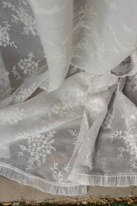 Coppia Tende Primadonna con Ricami in Pizzo – 140x290 cm