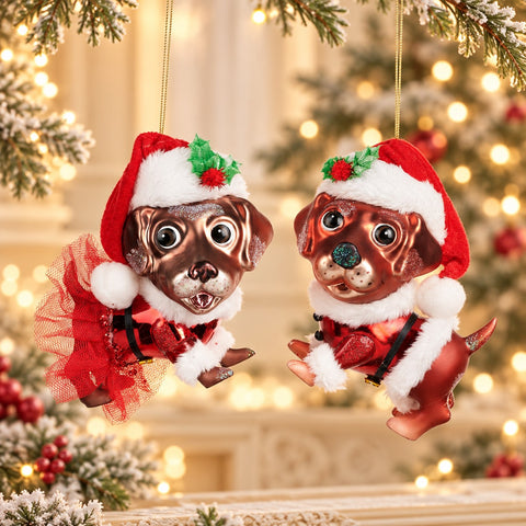 Christmas Dog Decoration 13cm