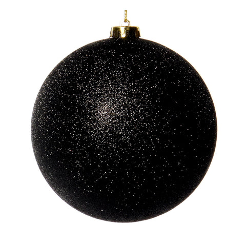 Pallina di Natale "Nero Brillantinata" 15cm