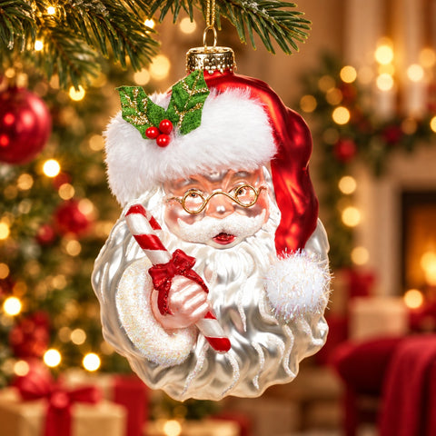 Christmas Decoration "Silver Santa Claus" 14cm