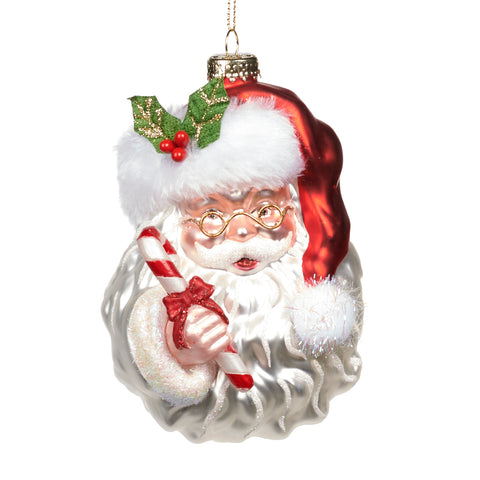 Christmas Decoration "Silver Santa Claus" 14cm