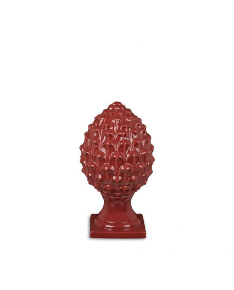 Red porcelain pine cone