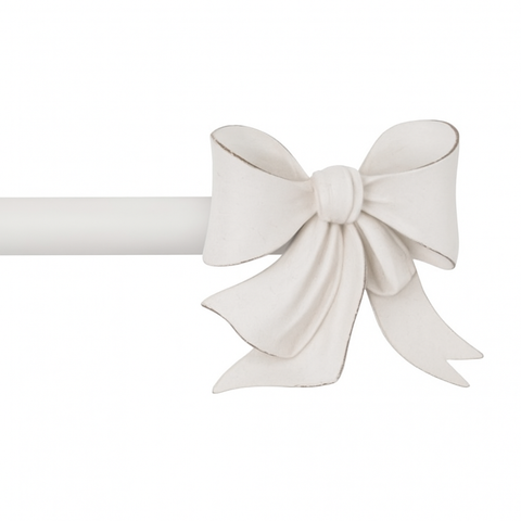 Bastone per Tenda Estensibile Bow Shabby Chic con Terminale Fiocco – 155/310 cm