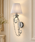 Applique Classica in Ferro Cromato o Dorato con o senza Paralumi – Bonetti Illumina Magda, 1 Luce ambientata in un interno classico