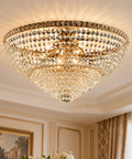 Plafoniera Classica in Ferro e Ottone Dorato con Strass – Bonetti Illumina Wagner, 6 e 8 Luci ambientata