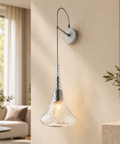 Applique Moderna con Vetri Pyrex Trasparenti, Ambra o Grigi – Bonetti Illumina Nemesi, 1 Luce ambientata