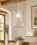 Lampada a Sospensione Country Chic in Ferro Bicolore – Be Light Duplo, 1 Luce, Ø25 cm ambientata