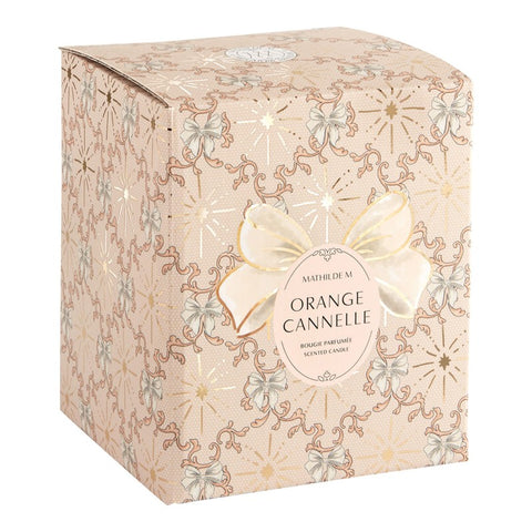 Candela Profumata Palla di Natale Rubans de Fête Orange Cannelle – Mathilde M, 210g