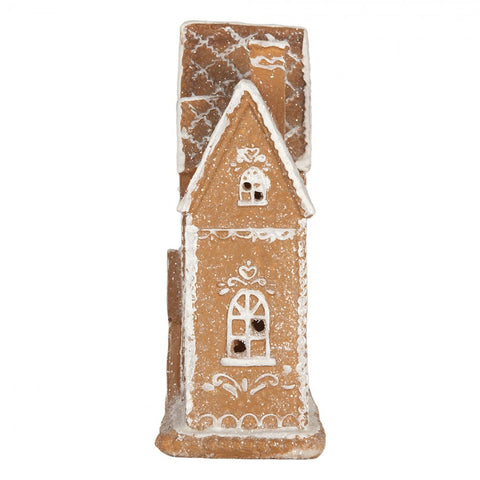 Casetta di Pan di Zenzero Luminosa a LED - Clayre & Eef, 21x8x20cm
