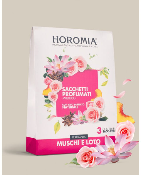 MULTIPURPOSE SCENTED BAGS WITH MUSKS AND LOTUS HOROMIA FRAGRANCE