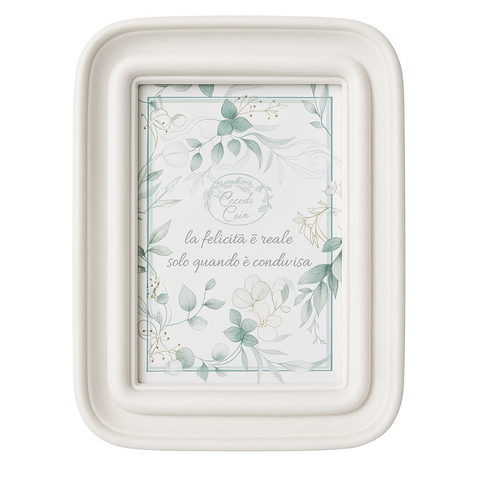 Portafoto Stripe Bianco Crackle Shabby Chic 13x18 cm