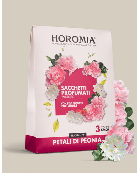 SACCHETTI PROFUMATI MULTIUSO FRAGRANZA PETALI DI PEONIA HOROMIA