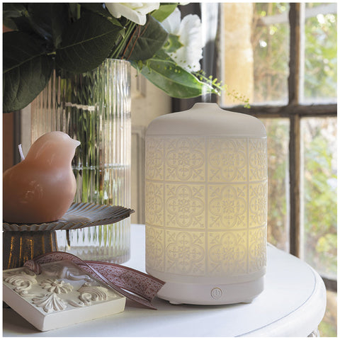 Diffuseur Électrique de Brume Parfumée Escale à Sintra – Diffusore Elettrico in Ceramica con Luce – Mathilde M 100 ml