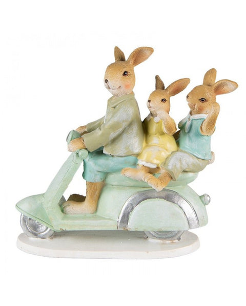 Rabbits on scooters