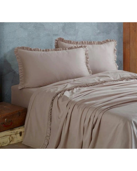 SHEETS WITH IVORY DOUBLE PILLOWCASES