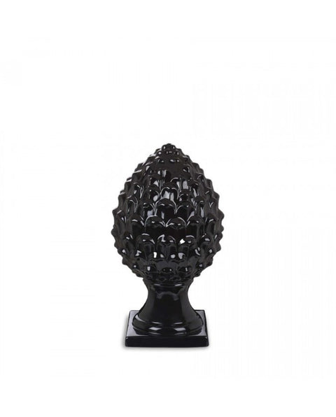 Black porcelain pine cone