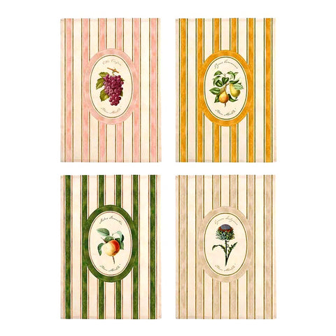 Blanc Mariclò Canovaccio da Cucina "Pomario Righe" 50×70 cm – 4 Fantasie
