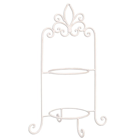 Alzatina Étagère Porta Piatti in Ferro Battuto - Clayre & Eef, 38x30x57 cm