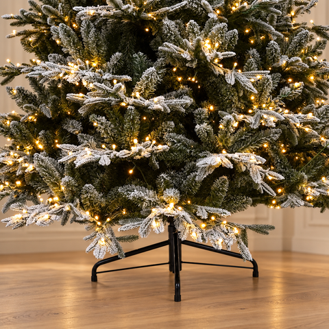Albero di Natale Innevato Canada Lux con 3450 LED Integrati in PE+PVC – Kaluka Shabby Chic, H.300cm