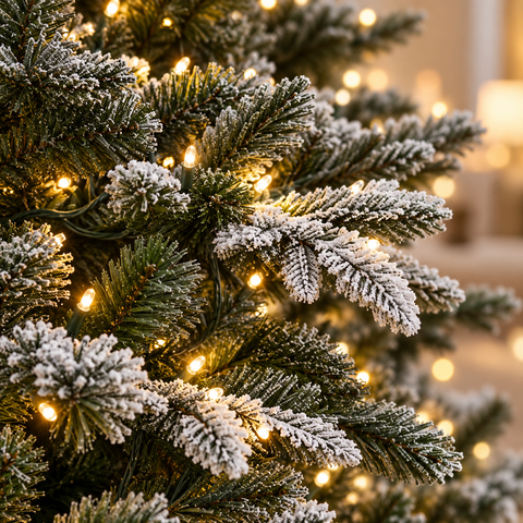Albero di Natale Innevato Canada Lux con 3450 LED Integrati in PE+PVC – Kaluka Shabby Chic, H.300cm