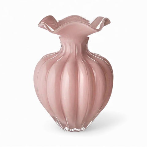 Vaso Portafiori in Vetro Rosa D18xH29 cm – L’Arte di Nacchi