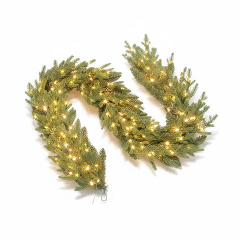 Ghirlanda di Natale Luminosa 200 LED – Verde in PE+PVC Lunghezza 180 cm Ø 25 cm
