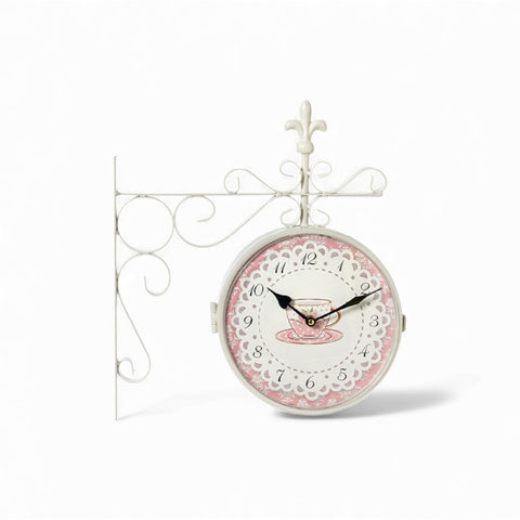 Orologio Stazione da Parete in Ferro – L’Arte di Nacchi – Shabby Chic 37x40 cm