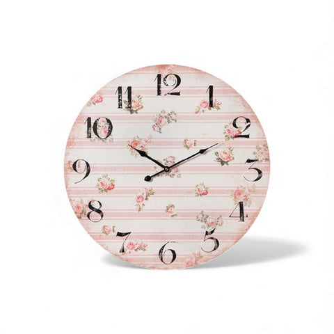 Orologio da Parete Rotondo 58 cm con Rose – L’Arte di Nacchi – Shabby Chic Ferro