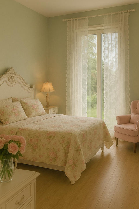 Coppia Tende Dianthus - 140x290cm in Poliestere Soft Touch
