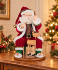 Babbo Natale Seduto con Marionetta Renna Edizione Limitata – Goodwill by Katherine's Collection, 35,5cm in ambientazione natalizia
