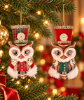 Gufo Natalizio Decorativo Nutcracker Owl in Stile Schiaccianoci – Goodwill, 11cm in ambientazione natalizia