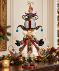 Elfo con Pacco Regalo Crema e Blu Edizione Limitata – Goodwill by Mark Roberts, 70cm in ambientazione natalizia