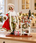 Babbo Natale Pasticcere Gingerbread Baker con Elfo Edizione Limitata – Goodwill by Mark Roberts, 65cm in ambientazione natalizia