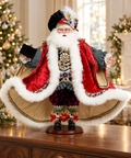 Babbo Natale Diamonds Bordeaux e Blu Edizione Limitata – Goodwill by Mark Roberts, 70cm in ambientazione natalizia