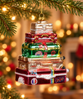 Addobbo Natalizio Pila di Bagagli Santa's Globetrotter – Goodwill in ambientazione natalizia