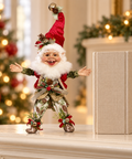Elfo Holly and Ivy Goodwill by Mark Roberts alto 28 cm ambientato su mensola natalizia